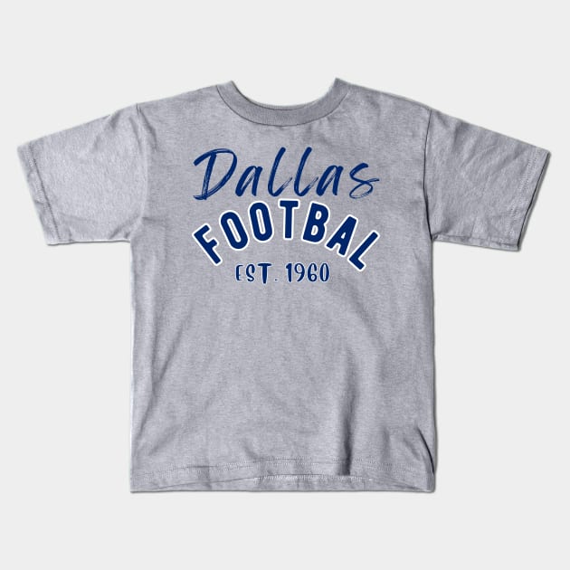 Dallas Football Vintage Style Kids T-Shirt by Borcelle Vintage Apparel 